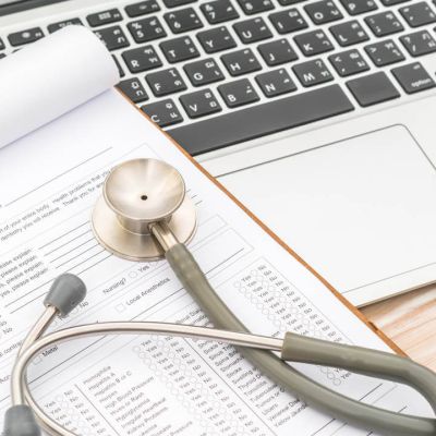 stethoscope-prescription-laptop